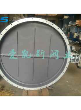 气动法兰式通风蝶阀D641W烟气大口径气动通风蝶阀