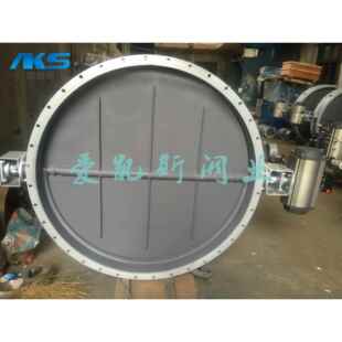 气动法兰式通风蝶阀D641W烟气大口径气动通风蝶阀
