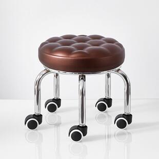 小凳子家用滑轮矮凳圆凳子美缝修脚矮凳儿童学步凳小板凳足浴凳子