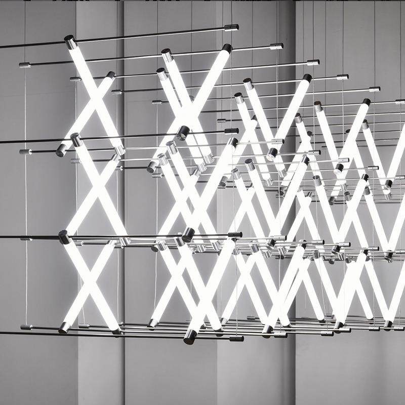 设计师餐厅吧台马扎灯吊灯 北欧现代简约前台艺术LED长条岛台吊灯