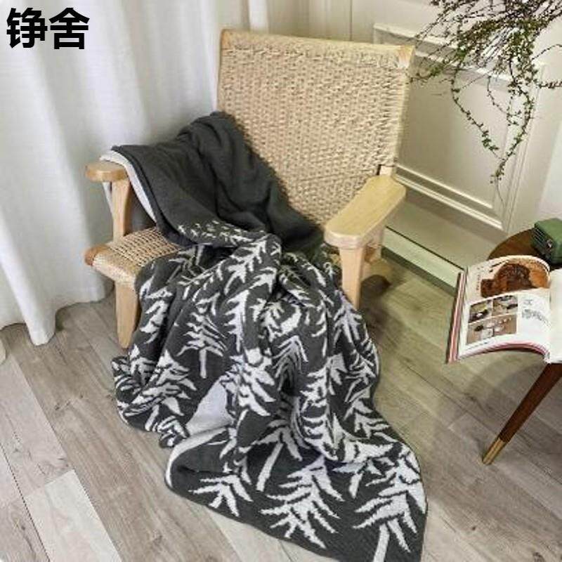 北欧风绿色毛毯盖毯毛巾被毯子沙发用午睡毯搭巾休闲毯空调毯