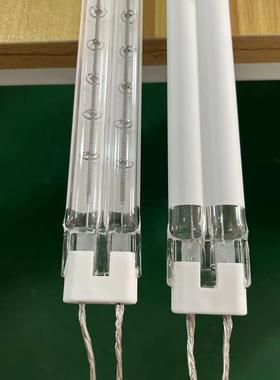 双孔打红凹点红外线热管短半镀白外线加热管加76005卤素钨丝加波