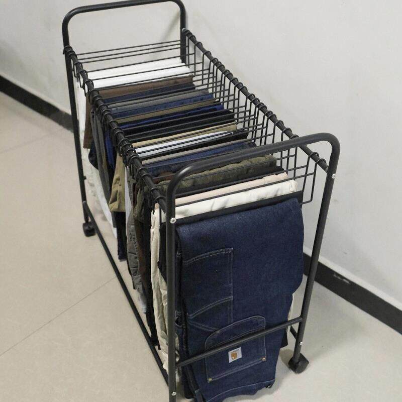 裤子收纳层架晾衣架落地移动衣柜多层挂裤子衣服神器专用整理置物