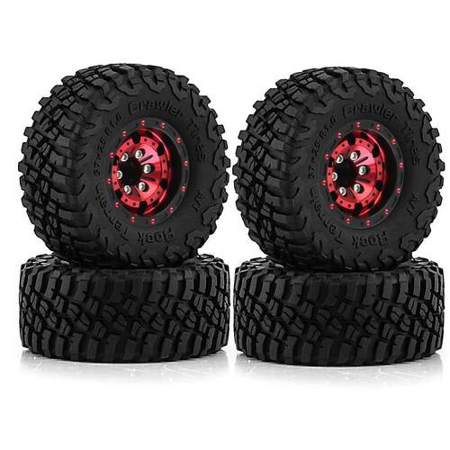 1/18 TRX4M路虎烈马1.0英寸轮胎轮毂 攀爬车铝合金轮毂 SCX24 FMS