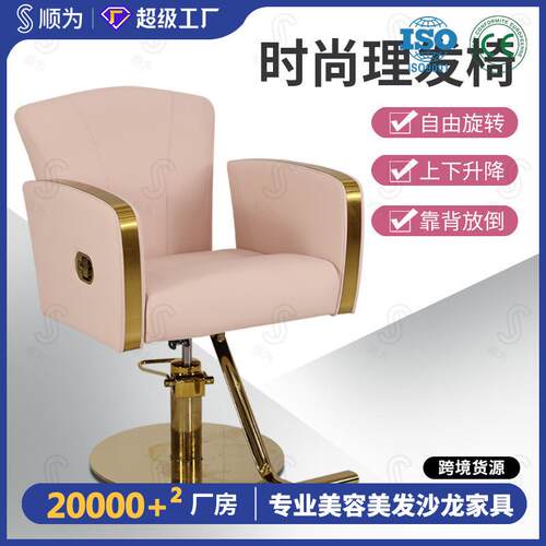 网红美发店椅子理发椅发廊专用高端轻奢可升降旋转烫染凳剪发座椅