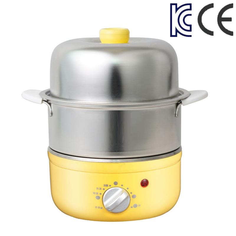 双层定时蒸蛋器304全不锈钢煮蛋器家用蒸鸡蛋早餐机自动断电跨境