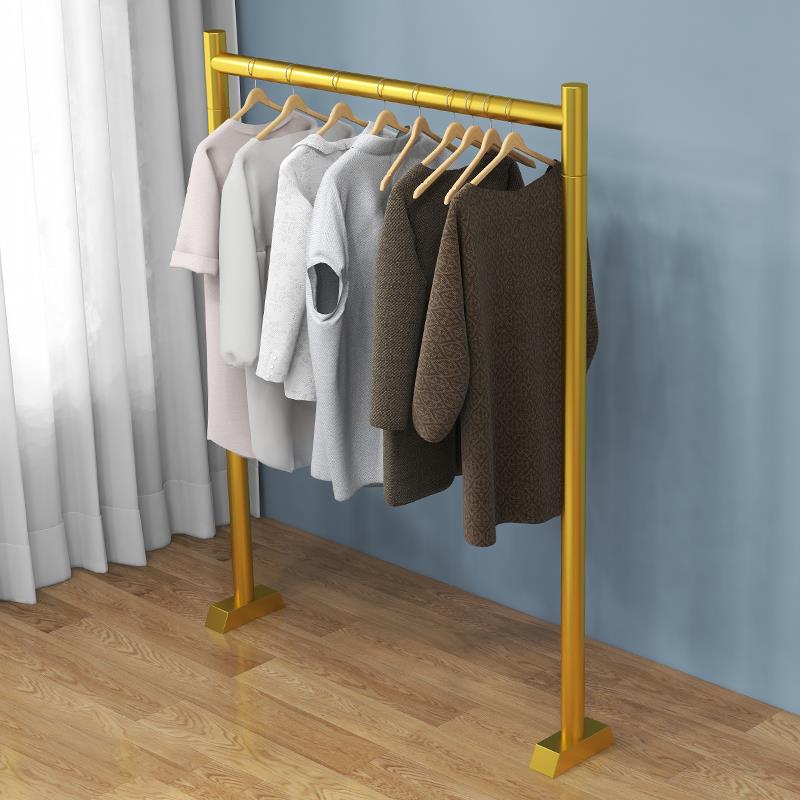 夹缝空间后衣服脚简约门小型架子挂晾衣架落地客厅晒衣杆侧装小窄
