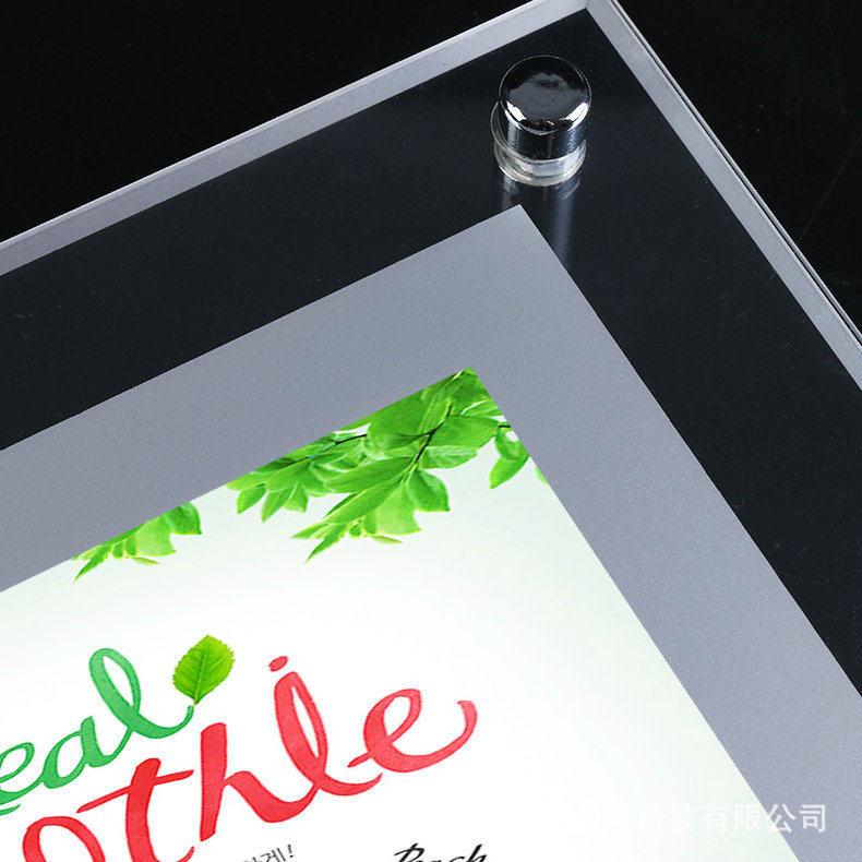 亚克力广告超薄灯箱制作 挂墙水晶灯箱 水晶广告牌磁吸亚克力灯箱