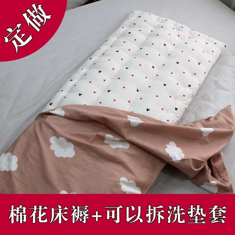 定做棉花床褥幼儿园午睡被褥小床褥子拼床垫被棉质可拆洗