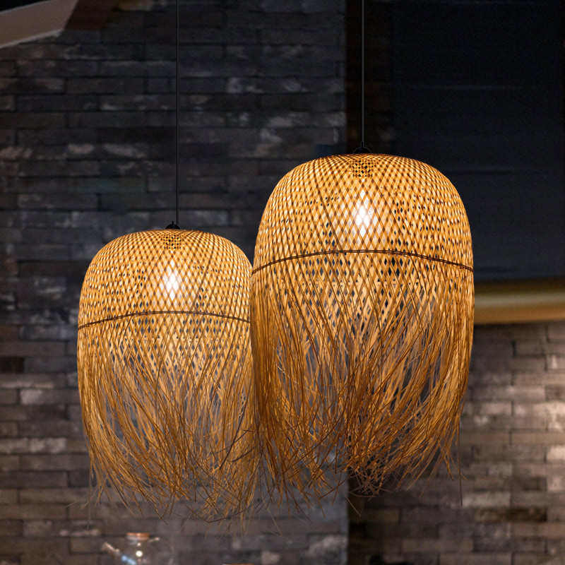 中式创意个性竹编吊灯中式禅意灯具茶室餐厅酒店民宿艺术造型灯罩,家装灯饰光源,淘宝优惠券,粉丝福利购,淘宝优惠卷