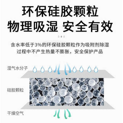 整箱批发1~1000克干燥剂吸湿工业用防潮珠服饰鞋子电子产品除湿剂