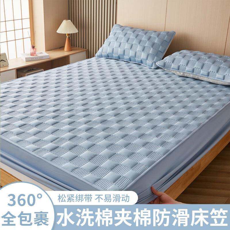 单品床笠水洗棉加厚床笠四季通用床垫保护套防尘隔脏学生宿舍床罩