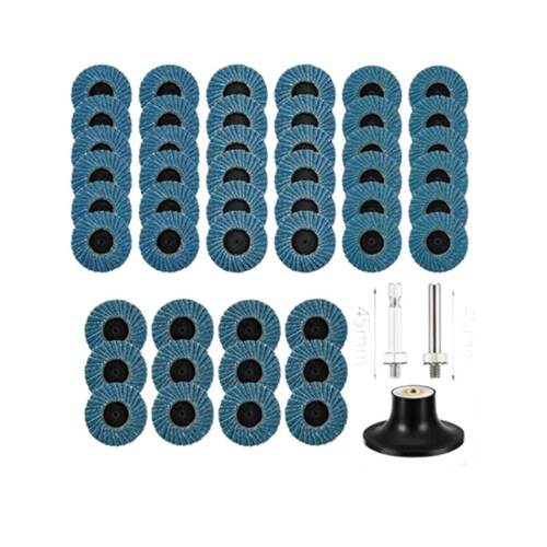 蓝色转矩砂碟2寸50mm51pc转聚砂碟气动小型转矩百叶轮纽扣百叶片
