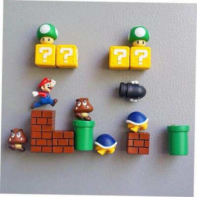 Super Mario Bros Cartoon Game Character Fridge Magnet Sticke