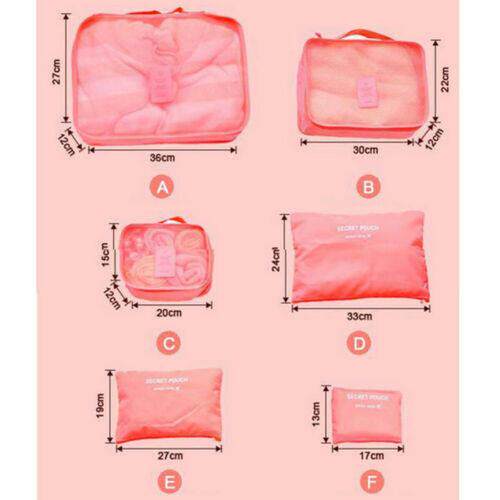 erproof Clothes Storage Luggage Organizer Pouch Packing Cube