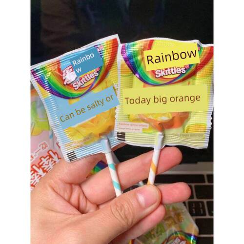 彩虹糖特调棒棒糖水果味喜糖水果硬糖婚糖棒糖果休闲小零食袋装