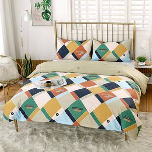 全棉加厚套秋冬季 1.BHA2米三件套床m单床罩被四套床上1.5件1.8床