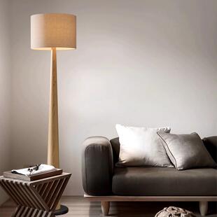 侘寂桃木立氛围灯卧室档装 中古高风客胡厅沙发边式 落地灯229日式