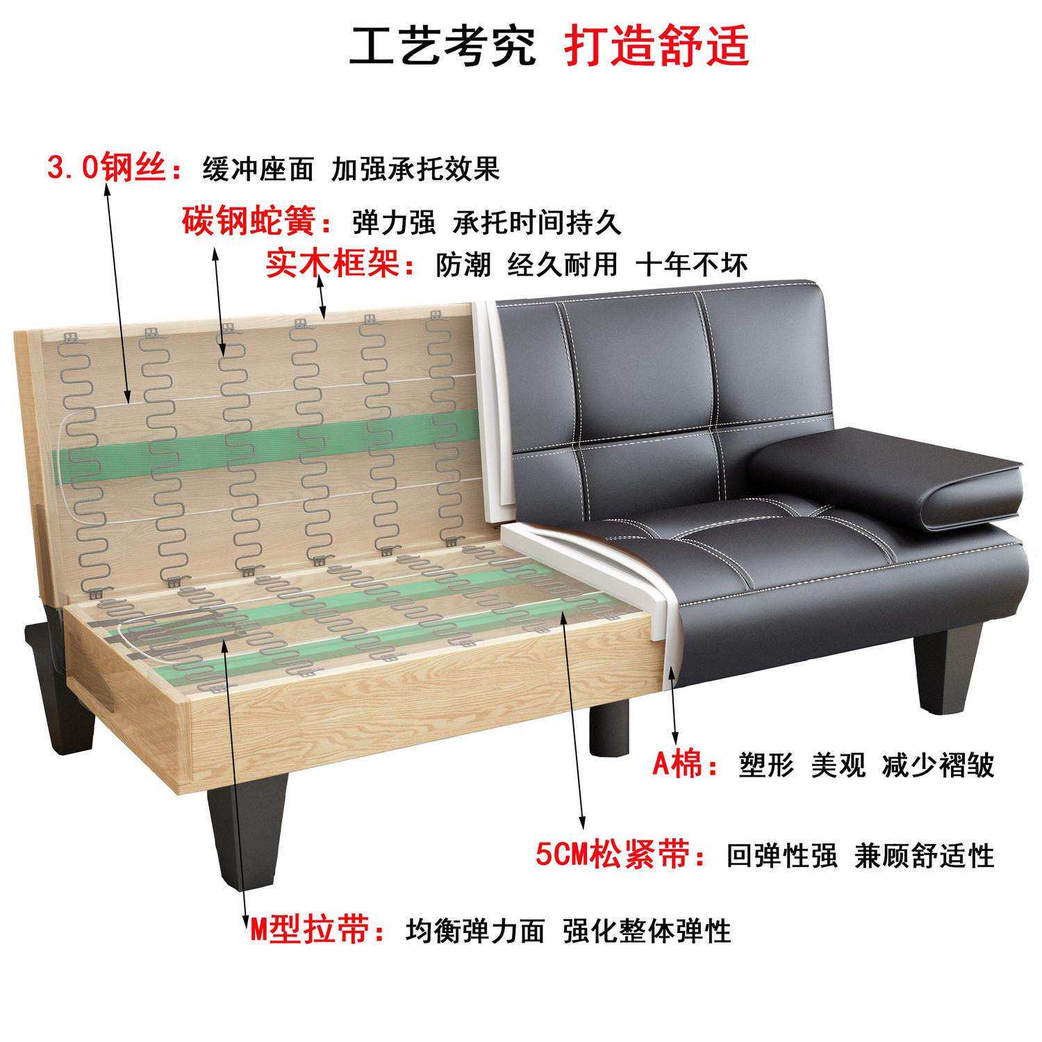 闵联懒人两用沙发床卧室客厅办公室小户型折叠多功能出租屋折叠沙