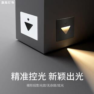 磁吸光控人体感应地脚灯台阶过道玄关楼梯小夜灯磨砂金属面地角灯