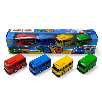 4pcs/set Anime Tayo the Little Bus Educational Toys Cartoon