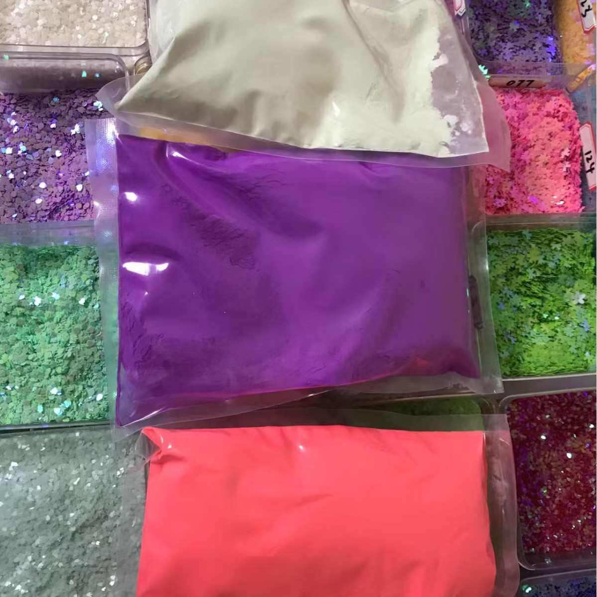 色荧光粉夜光 水性颜料彩色任选粉荧光粉水性漆多现货