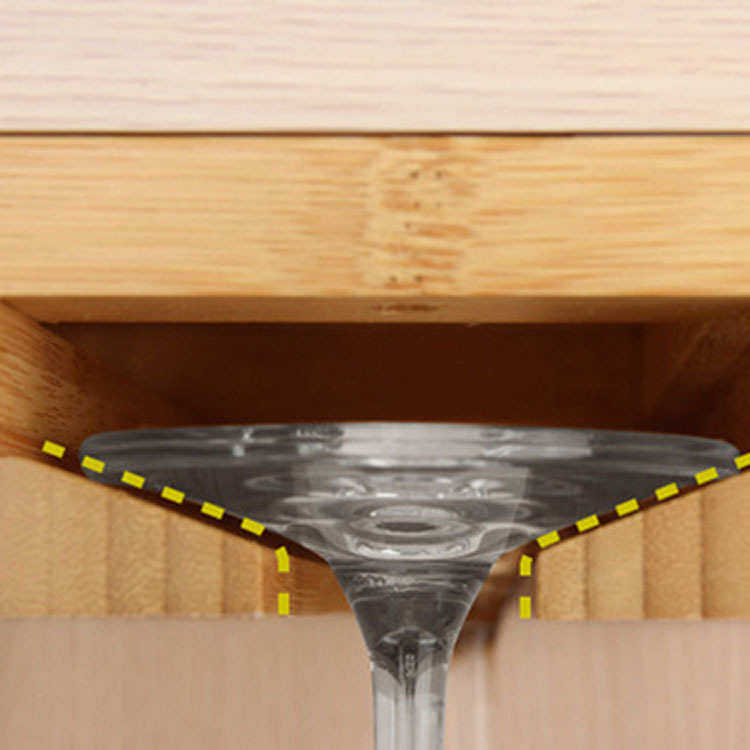 红酒杯架悬挂倒挂创意家用竹制吧台高脚杯架实木酒杯收纳架