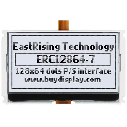 2.9寸128x64图形点阵液晶模块/白底黑字液晶屏/LCD显示屏幕
