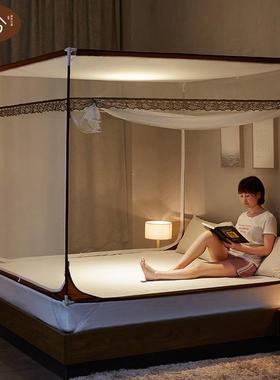 6LF7595TT9蚊帐家用202宝5新款宝儿A童防摔蚊帐1.5拉链式密支架1.