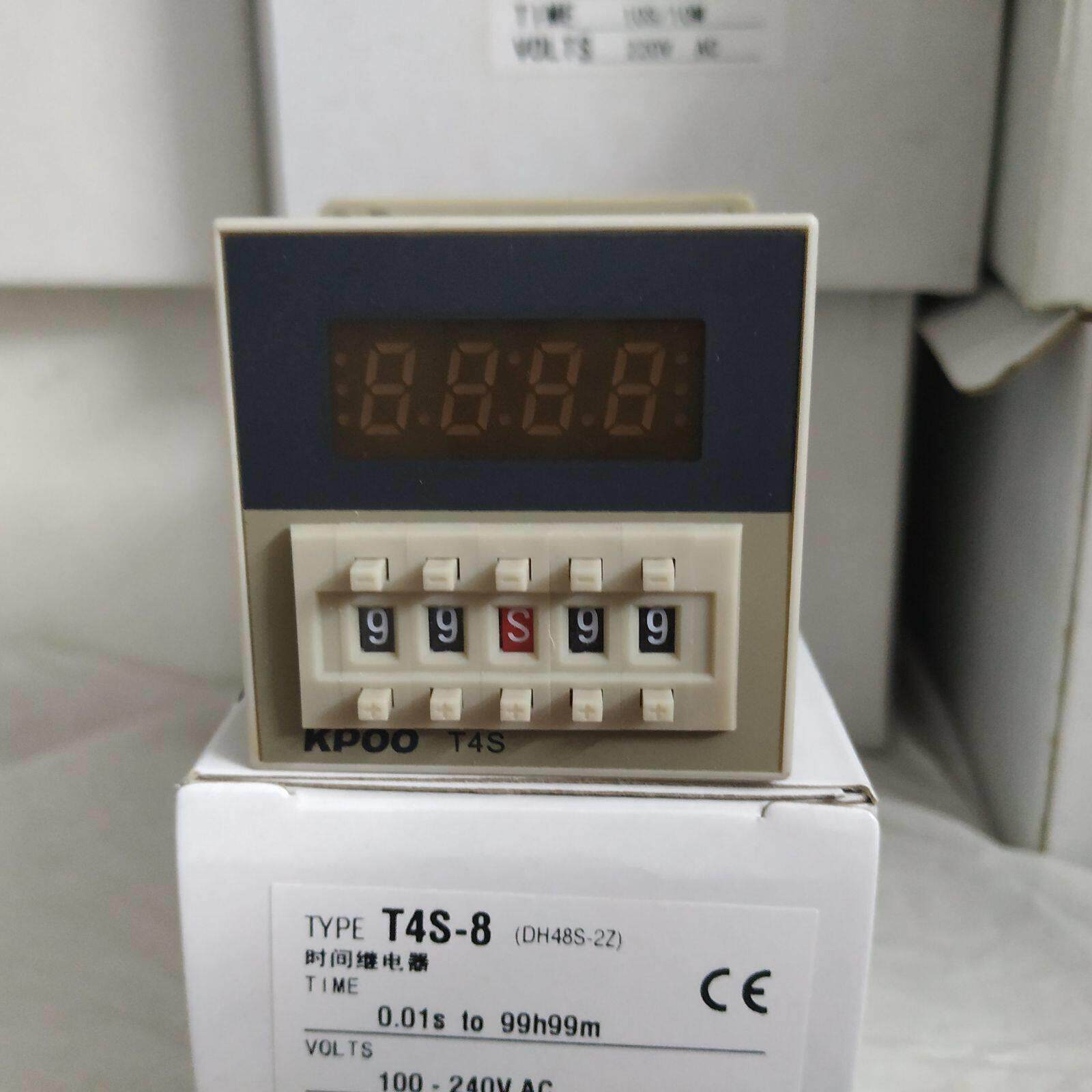 开普单延时数字显示时间继电器T4S-8 (Dh48S-2Z)双触点