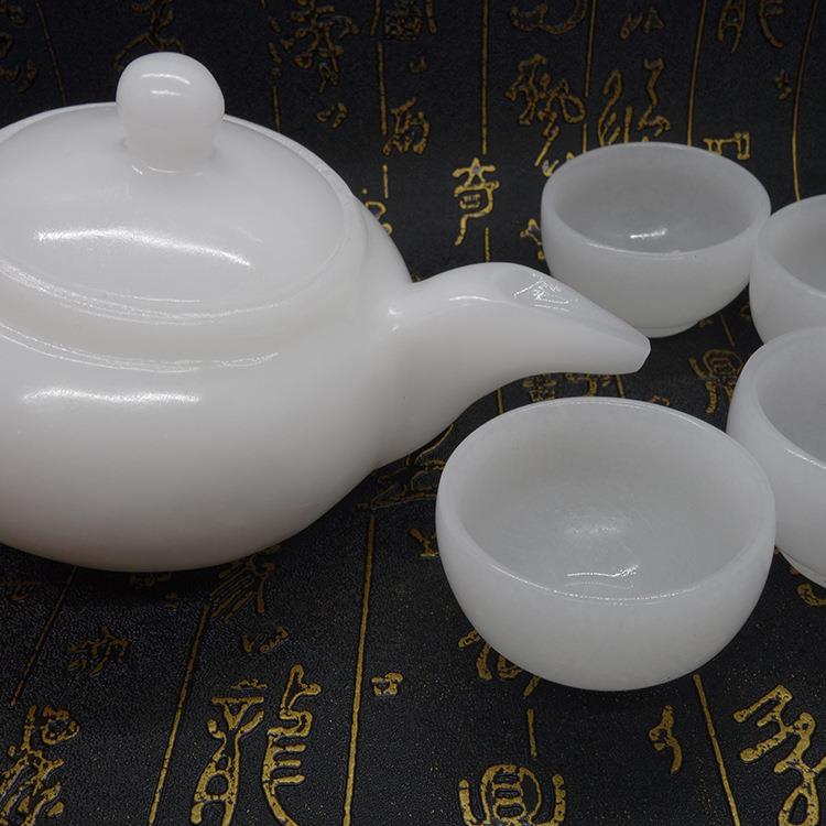 汉白玉茶具酒壶竹节壶南瓜壶梅花壶摆件大量