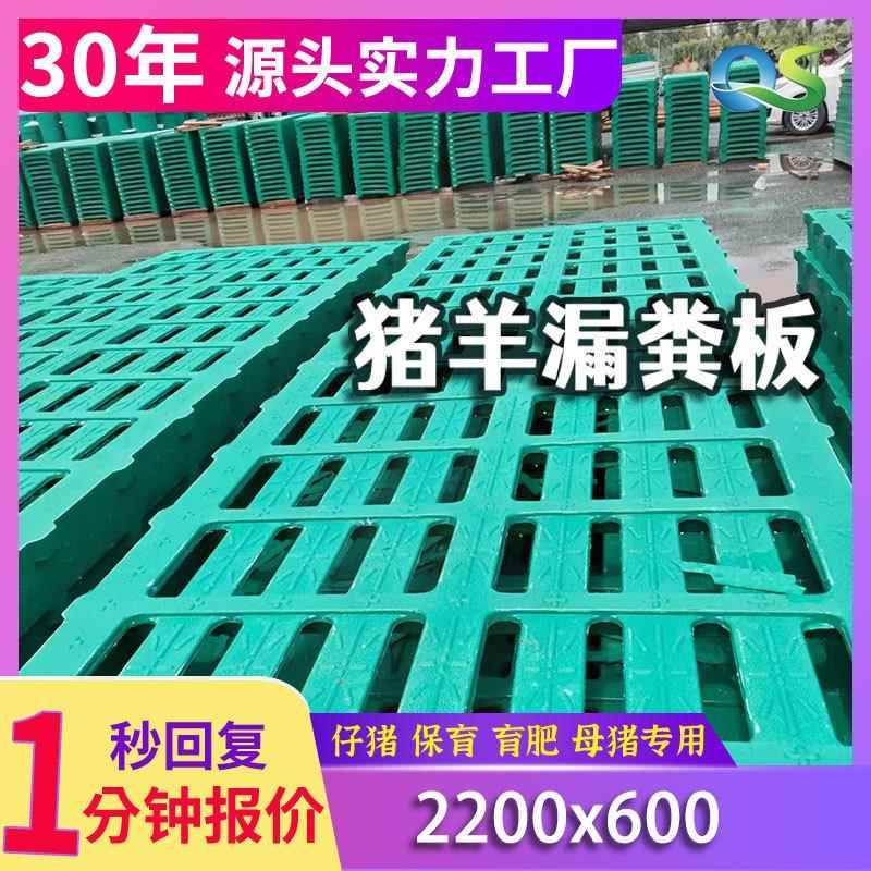 育肥板2.2x0.6米猪漏粪板全漏2.3孔径7厘米厚度猪圈防滑养殖漏粪