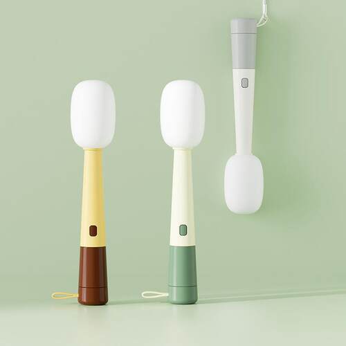 Microphone-shaped long-handle cup brush, gap brush, and mult