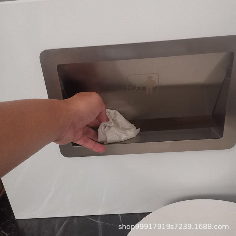 垃圾桶推盖配件垃圾桶盖子内嵌式镶入式垃圾桶侧开不锈钢盖子配件