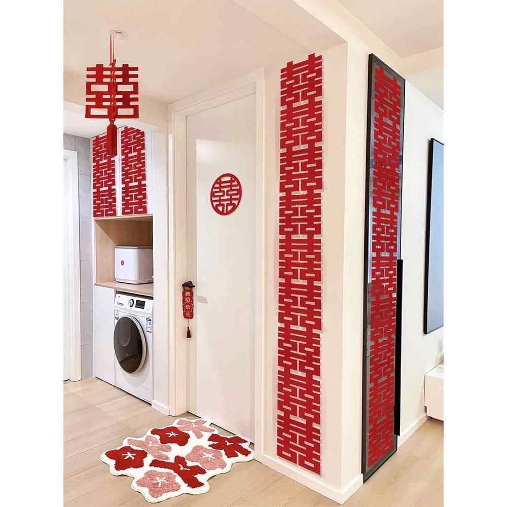 六联喜字拉花长条喜字婚房布置贴挂饰结婚装饰创意喜字背景墙晨,节庆用品/礼品,拉花,淘宝优惠券,粉丝福利购,淘宝优惠卷