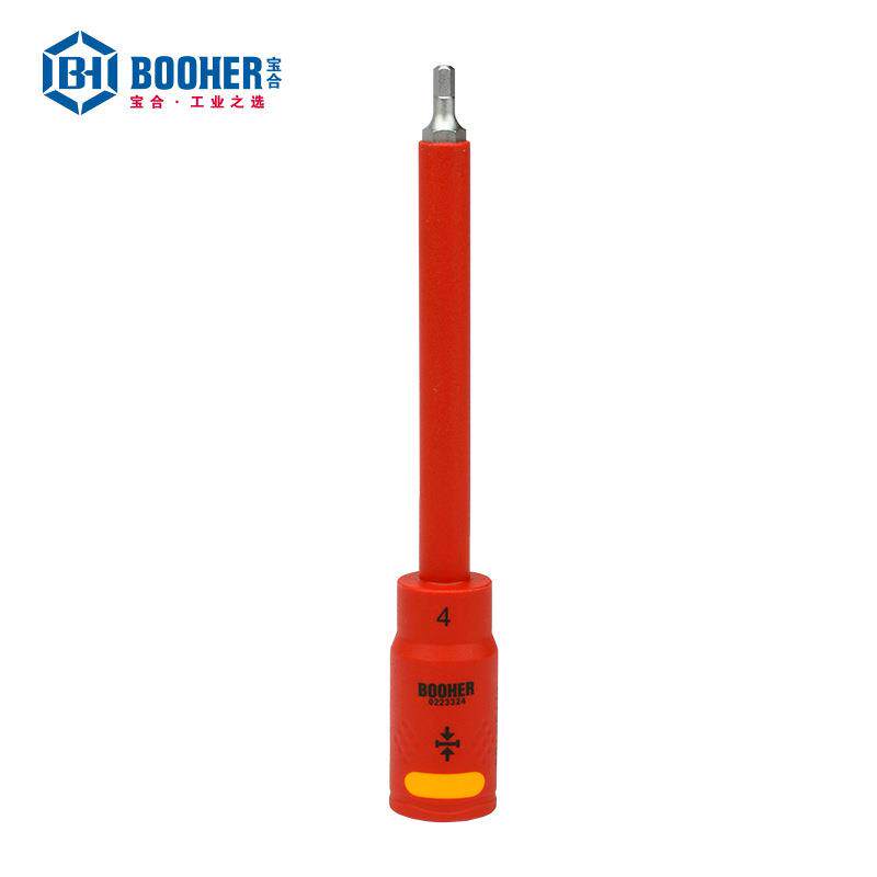 Booh工er宝合/8VDEKRN绝缘绝缘加长内六角旋具套筒手中飞扳批头3