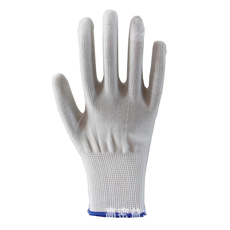 13针尼龙线手套针芯密织加细蓝腕纱线坯子劳保无尘车间工作白色手