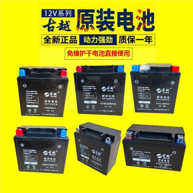 摩托车电瓶12V通用原装免维护干式蓄电池125跨骑踏板车助力车电池
