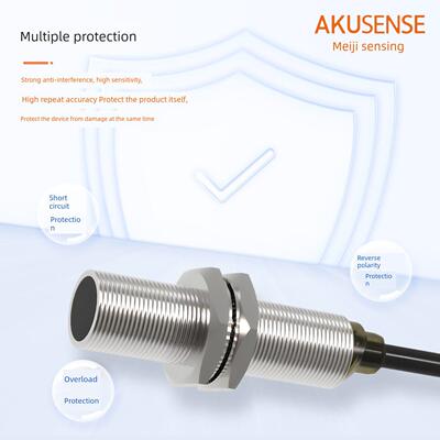 Meiji Sensor感应式M12螺纹圆柱形金属接近传感器开关