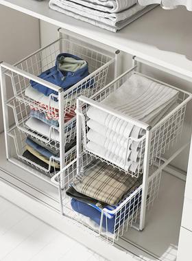 衣室收纳分层隔板整卧理收纳宿舍衣服衣物66366柜隔层分隔抽屉式