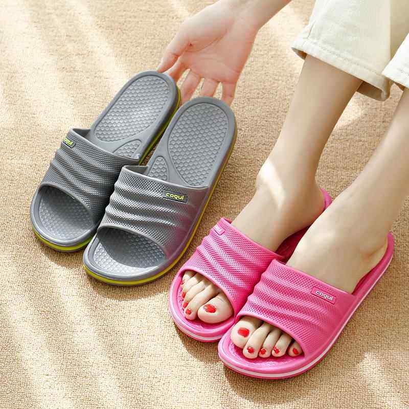 简约男女凉拖鞋家用夏季室内家居情侣防滑轻便软底浴室洗澡拖鞋女