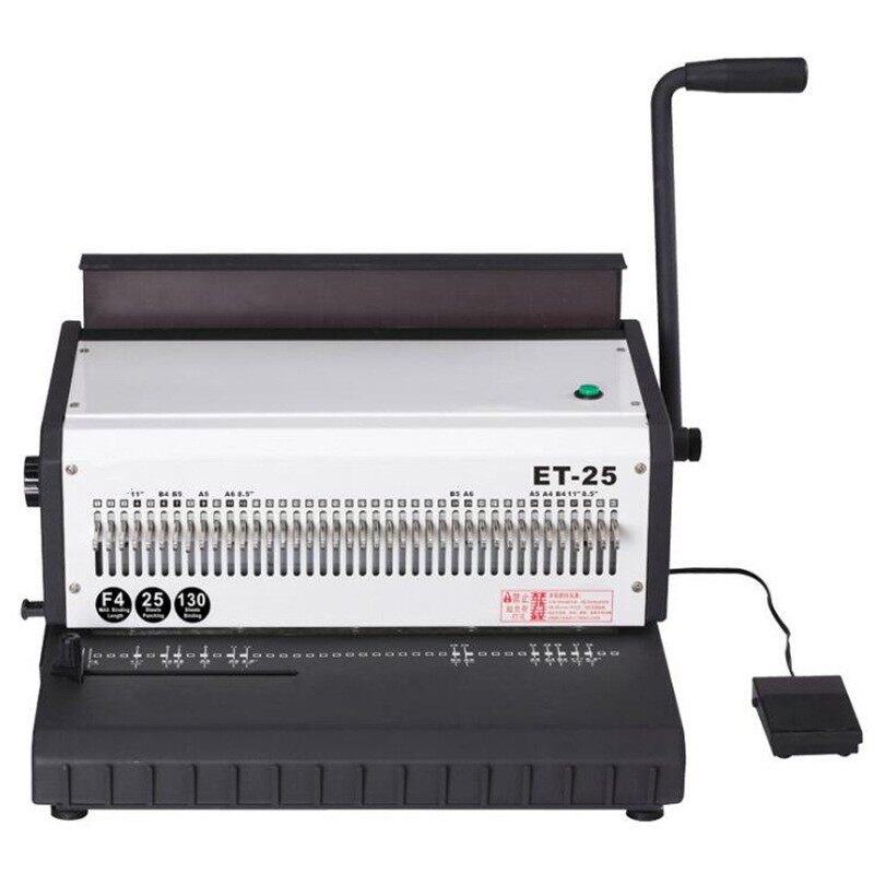 ET-25方孔电动铁圈装订机ET-25R(圆)全钢台历挂历铁圈装订