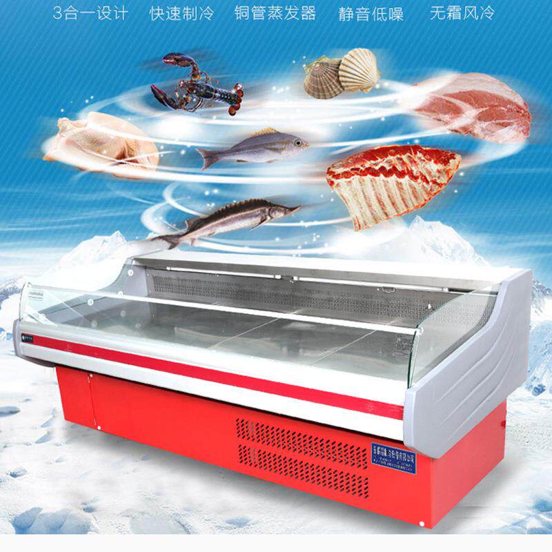慕雪风冷鲜肉柜 商用冰柜生鲜冷鲜柜 超市猪肉台冷藏展示柜熟食柜