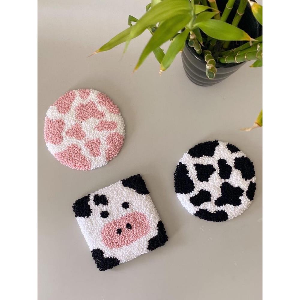 手工diy戳戳绣杯垫冰箱贴材料包办公桌装饰闺蜜创意礼物可爱卡通