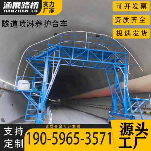 隧道喷淋养护台车全自动行走混凝土喷水设备智能喷淋养护设备山洞