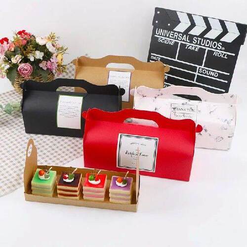 10pcs Portable Swiss Roll Cupcake Cake Boxes with Tray