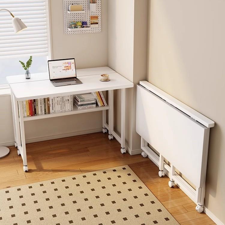 折叠书桌一体家用桌子卧室写字移动学习桌电脑桌小户型简易床边桌