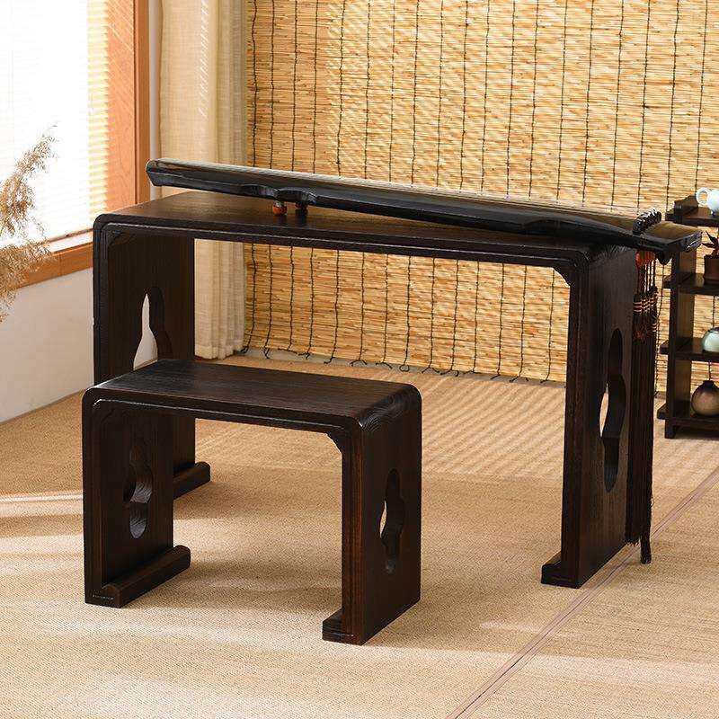 烧桐木仿古琴桌共鸣古琴桌凳实木琴桌琴凳国学古琴桌书法桌古筝桌