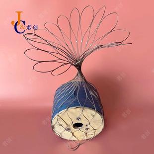 不锈钢丝网兜钢丝绳网兜防盗钢丝网兜网袋灯具防护网灯具防爆网兜