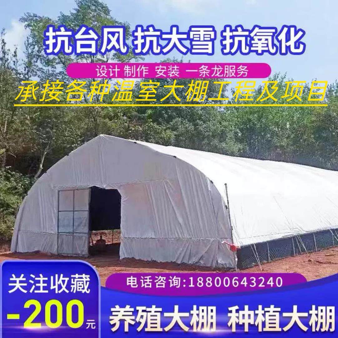 养殖大棚温室种植骨架连体椭圆管玻璃智能温室大棚骨架全套保温